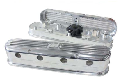 Chevy small block Gen III/IV LS engines Chev Billet Retro Polished Valve Covers LS2 LS3 Coil Aeroflow Performance Products AF64-4110