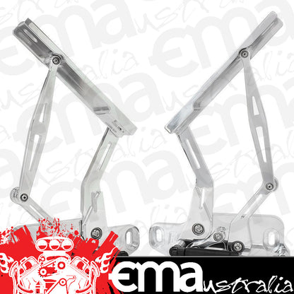 Aeroflow AF64-4122 Billet Bonnet Hinge Kit Polishhq-Wb Holden Lh-Uc Torana New