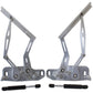 Billet Bonnet Hinge Kit - Silver Finish (Suits Holden HQ-WB, Torana LH-UC) (AF64-4122S)