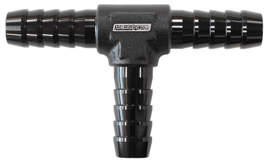 Aeroflow AF64-4201BLK Aluminium T Piece 4mm / 5/32" Black Tee Piece