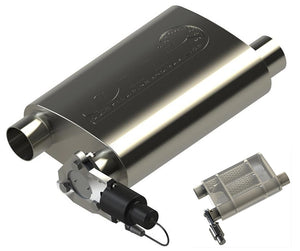 Quicktime Performance QTP13300C Screamer Twintronic Muffler 3" Offset Inlet/Outlet