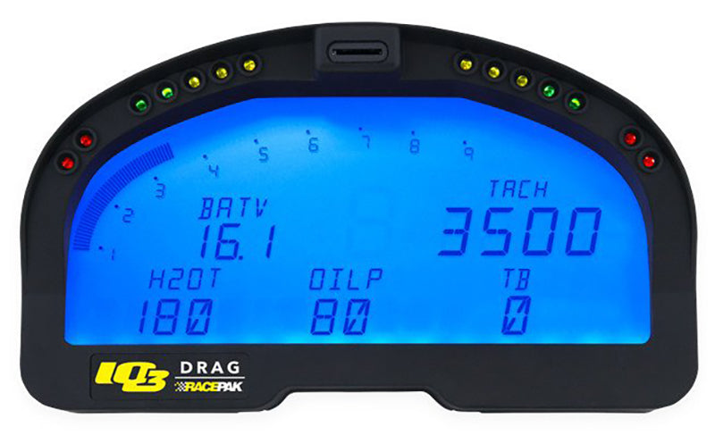 Racepak R250-DS-IQ3D Iq3 Drag Logger Dash Blue Backlight Display Up To 28 Inputs