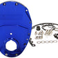 AEROFLOW BILLET 2 PCE TIMING COVER CHEV SB 262-350 BLUE AF64-4350