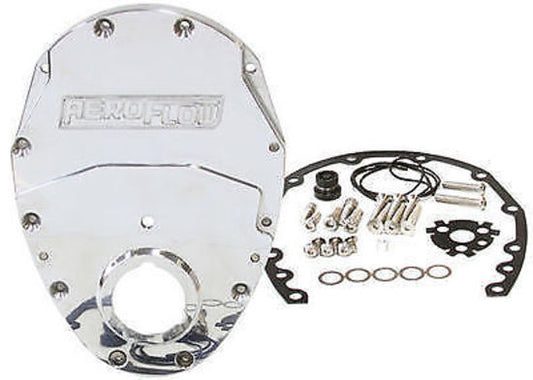 AEROFLOW BILLET 2 PCE TIMING COVER CHEV SB 262-350 POLISHED AF64-4350P