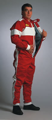 RCI RCI9120B Single Layer 1-Piece Driving suit Medium - Red SFI 3-2A/1 Rated