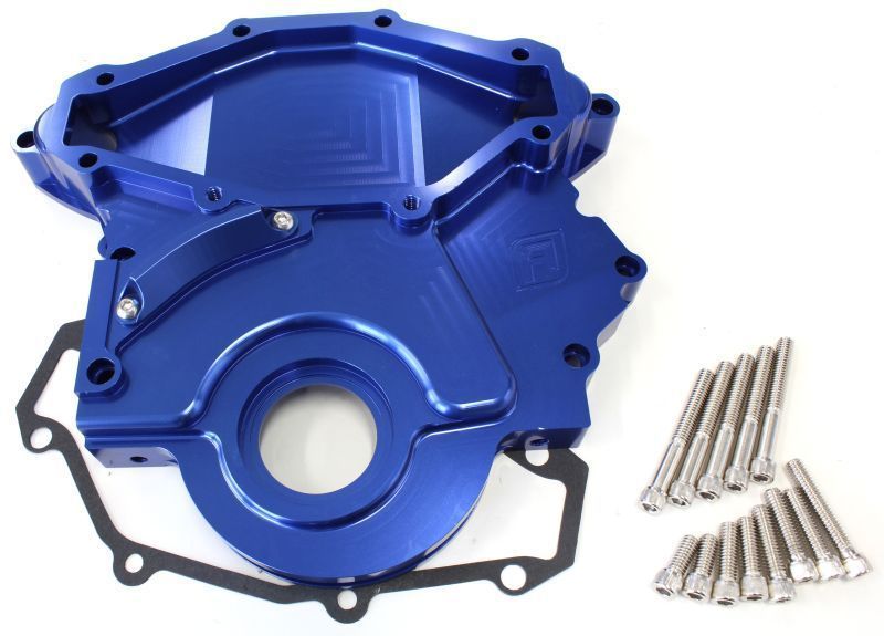 AEROFLOW BILLET TIMING COVER AF64-4358 SUIT HOLEN 253-304-308 V8 BLUE FINISH