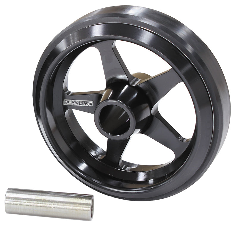 Aeroflow AF64-4360BLK Billet Wheelie Bar Wheel 10000Ft/Lbs Load 3/8-1/2 Sleev
