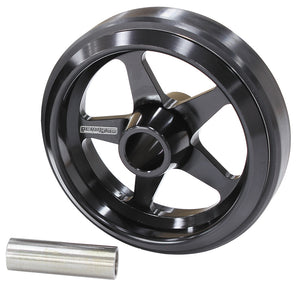 Aeroflow AF64-4360BLK Billet Wheelie Bar Wheel 10000Ft/Lbs Load 3/8-1/2 Sleev