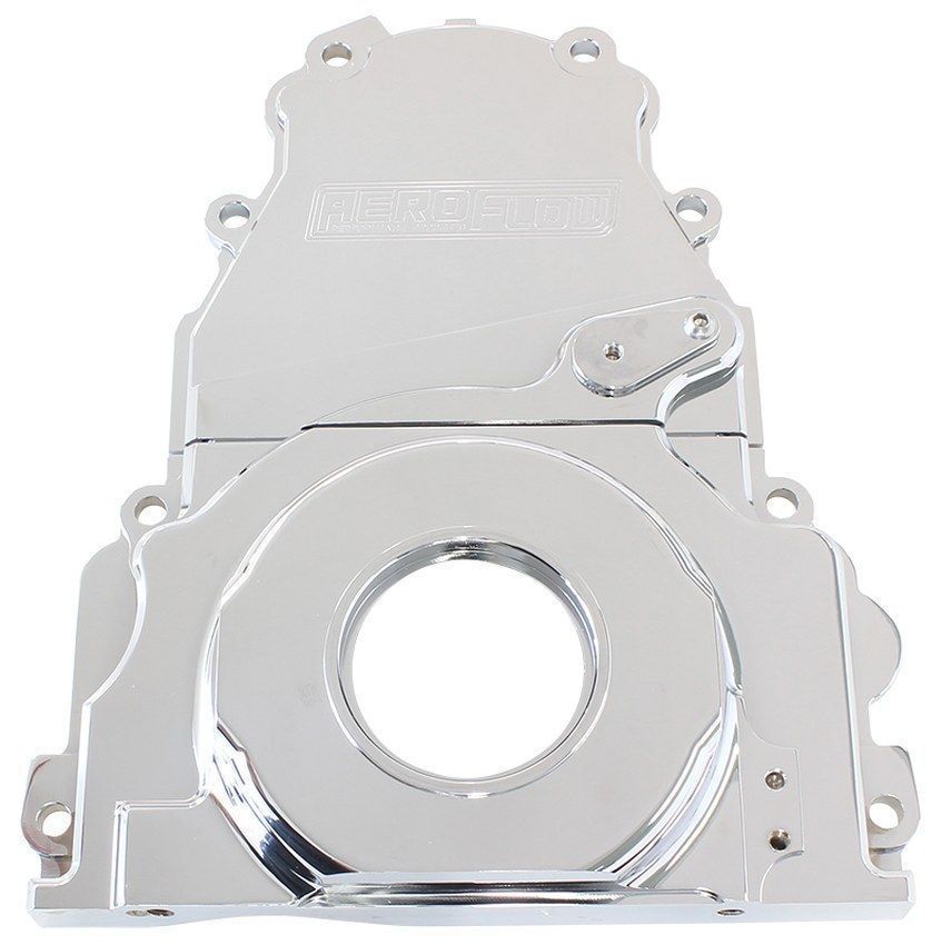 Aeroflow AF64-4361C Holden / Chev LS Billet 2 Piece Timing Cover Chrome