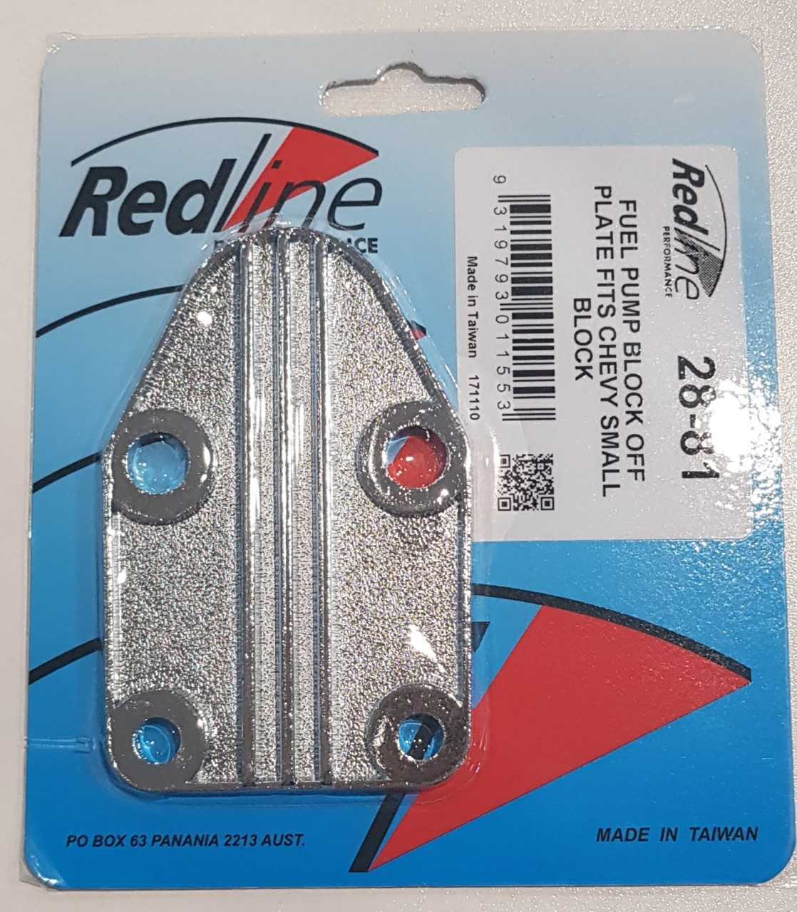 Red Line Oil RED28-81 Redline Chev Small Block Fuel Pump Block Off Plate