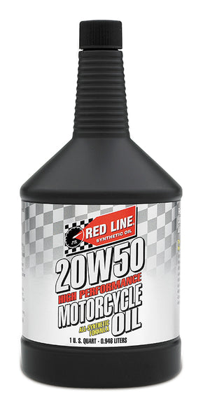 Redline RED42504 Red Line Oil 20W50 Motorcycle Oil 1 Quart Bottle 946Ml