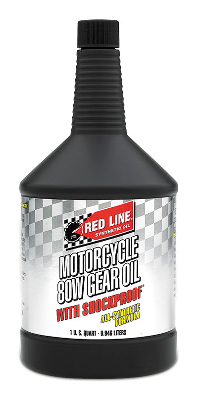Redline RED42704 80W Motorcycle Gear Oil w/ Shockproof 1 Quart Bottle 946Ml
