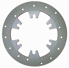 Red Devil Brakes REDTS8101040655 Ceramic Coated Titanium Inboard Sprint Car Rotor 6 x 5.5" Solid Mount 10.40" OD x .810" Wide