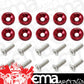 Aeroflow AF64-4365R Billet Dress Up / Fender Bolt (10 Pack) M6 x 1.00mm UHL 20mm