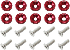 Aeroflow AF64-4365R Billet Dress Up / Fender Bolt (10 Pack) M6 x 1.00mm UHL 20mm