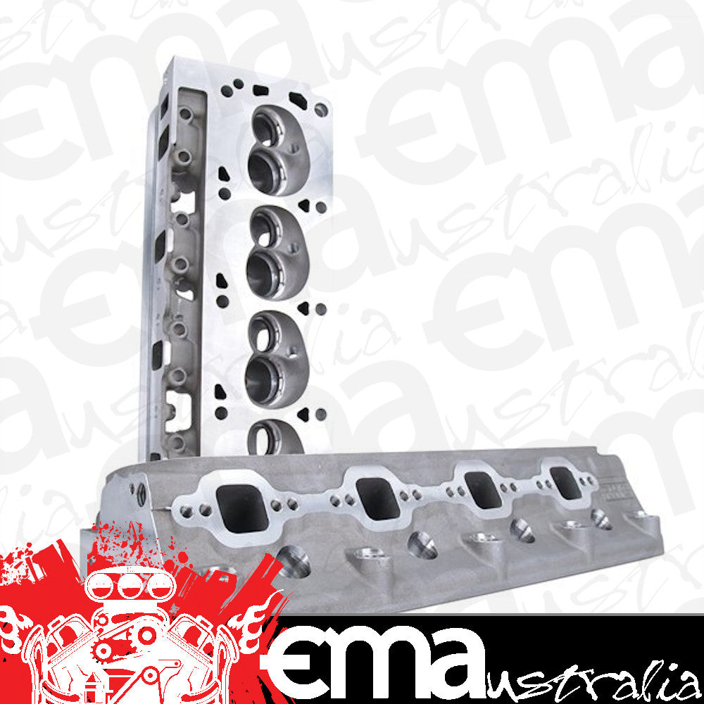 Racing Head Services RHS35016 Rhs SB Ford Pro Action Aluminium Bare Head 200Cc Intake Runner 64Cc Chamber Angle Plugs (each)