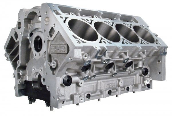Racing Head Services RHS54903U Rhs Ls Aluminium Race Block 9.250" Standard Deck 4.120" Bore Ready To Hone