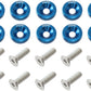 Aeroflow AF64-4371 BILLET DRESS UP FENDER BOLT 10 PACK 5/16 UNC UHL 25MM BLUE