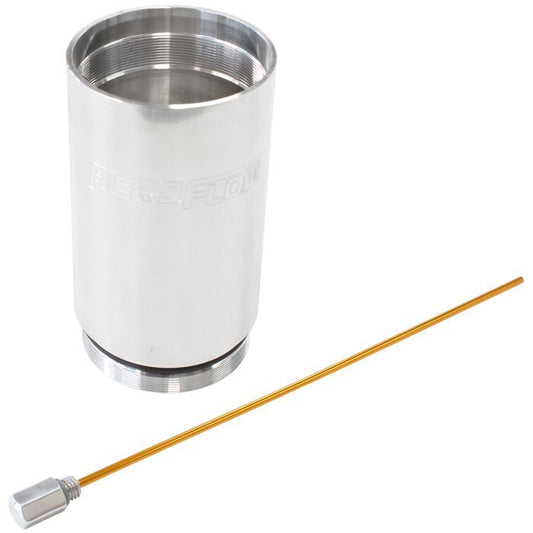 Aeroflow AF64-4373 Universal Catch Can (Air/Oil Separator) Extension Silver Finish