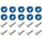 Aeroflow AF64-4374 Billet Dress-Up/Fender Bolt Kit M8 x 1.25mm (20mm UHL) Blue Finish
