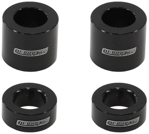 Billet Aluminium Spacers to suit M6 or 1/4 in bolt (5.5mm x 2 thick, 11.5mm x 2 thick, 6.3mm ID, 11.9mm OD, Black)