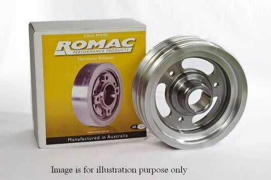 Romac RO0249 Red Series Steel Balancer suit Ford Ef-Au 6Cyl 6 Rib w/ Trigger