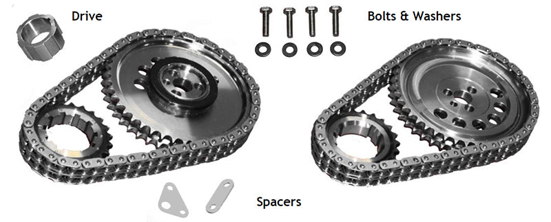 Rollmaster ROCS10000 Timing Chain Set w/ Torrington suit LS2 One Trigger Sensor & Rhs Raised Cam Block