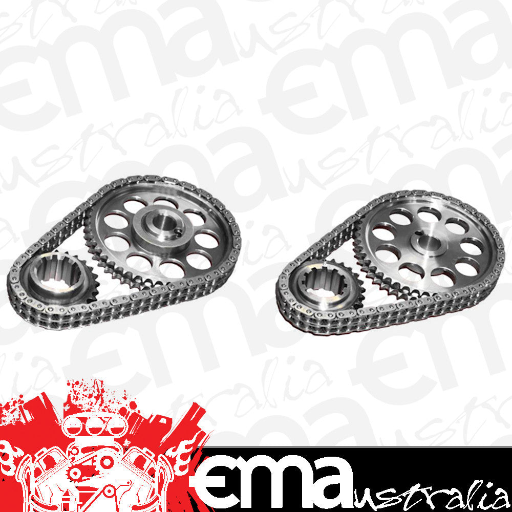 Rollmaster ROCS3110LB10 D/R Timing Chain Set suit Ford 302-351 Cleveland Svo w/ Scat Or Eagle Crank Line Bore .010"