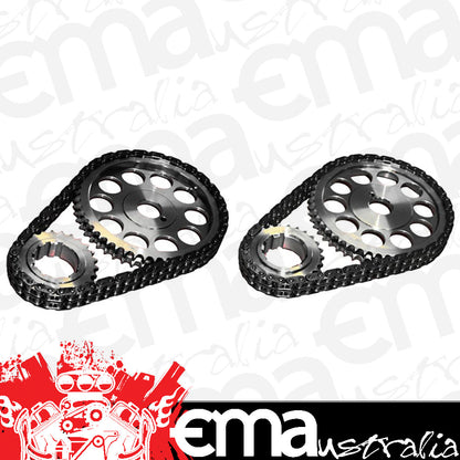 Rollmaster ROCS5100 D/Row Timing Chain Set Nitrided suit BB Chrysler 361-440 Single Bolt Cam Sprocket