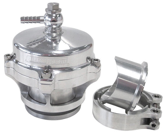For turbo-charged and supercharged applications 50mm Blow Off Valve Polished Finish V-Band Weld-On Flange Aeroflow Performance Products AF64-5050