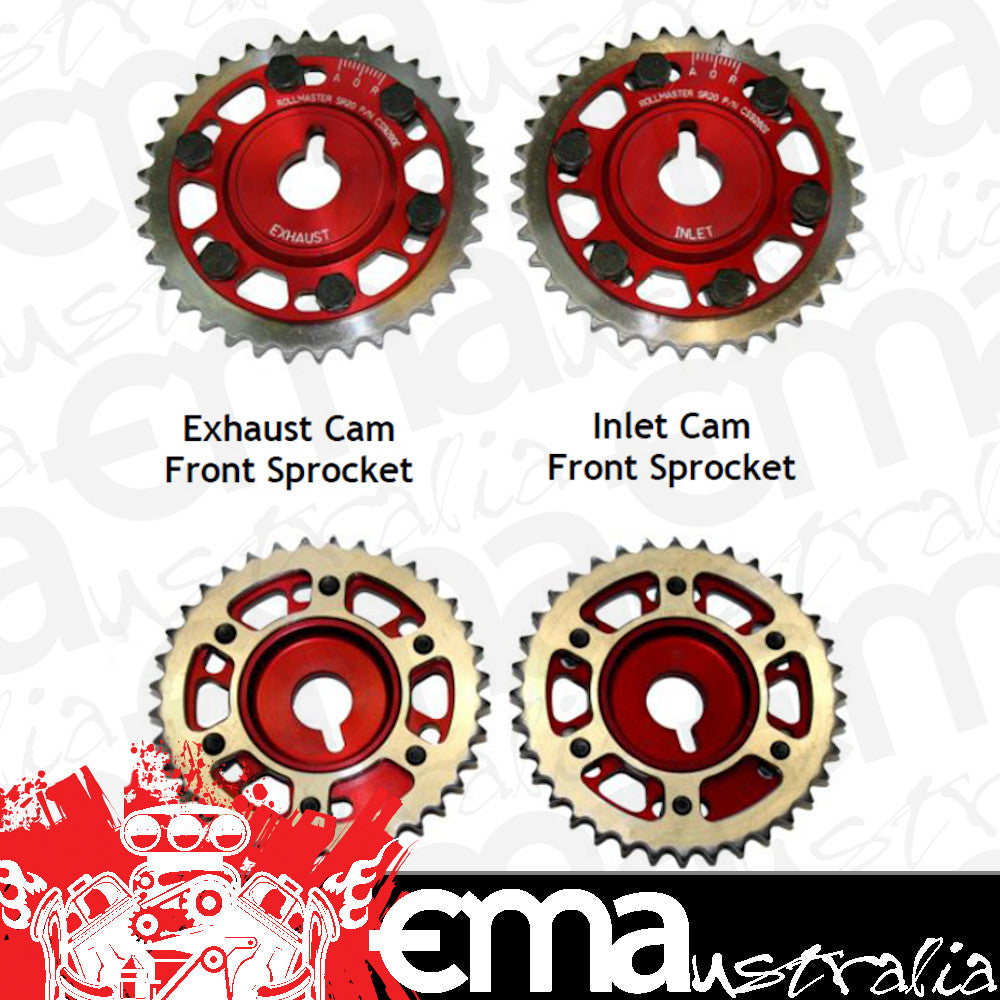 Rollmaster ROCS9280SA S/R Timing Chain Gear x2 VErnier Adjustable Gear Only for Nissan Sr20 Steel/Alloy