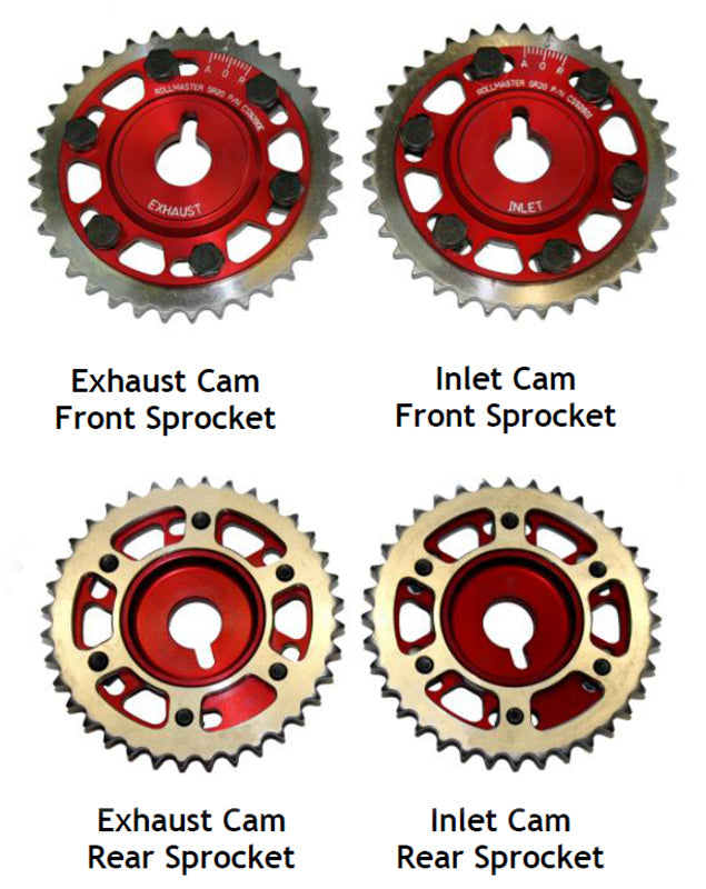 Rollmaster ROCS9280SA S/R Timing Chain Gear x2 VErnier Adjustable Gear Only for Nissan Sr20 Steel/Alloy