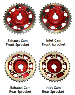 Rollmaster ROCS9280SA S/R Timing Chain Gear x2 VErnier Adjustable Gear Only for Nissan Sr20 Steel/Alloy