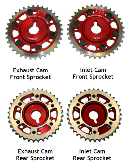 Rollmaster ROCS9280SA S/R Timing Chain Gear x2 VErnier Adjustable Gear Only for Nissan Sr20 Steel/Alloy