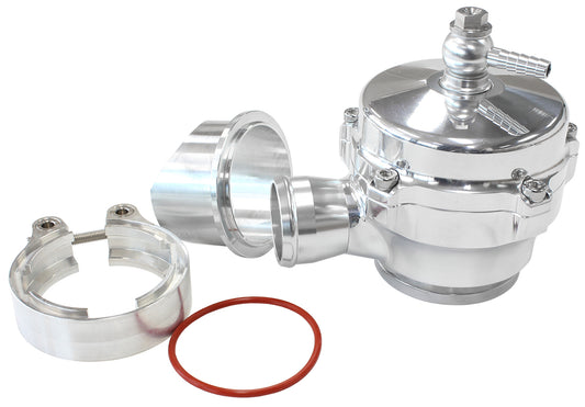 Aeroflow AF64-5051 50mm Blow Off Valve Polished V-Band with 34mm Plumb Back
