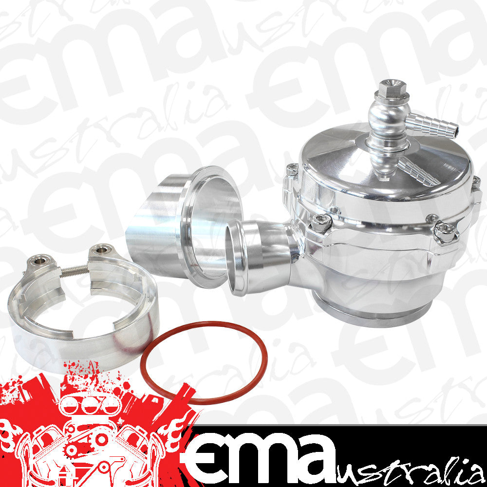 Aeroflow AF64-5051 50mm Blow Off Valve Polished V-Band with 34mm Plumb Back