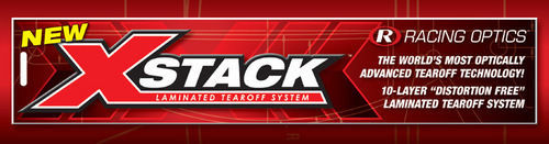 Racing Optics ROP-10209C Tearoffs X-Stack 10 Simpson/Vudo/Invader/Valor & More
