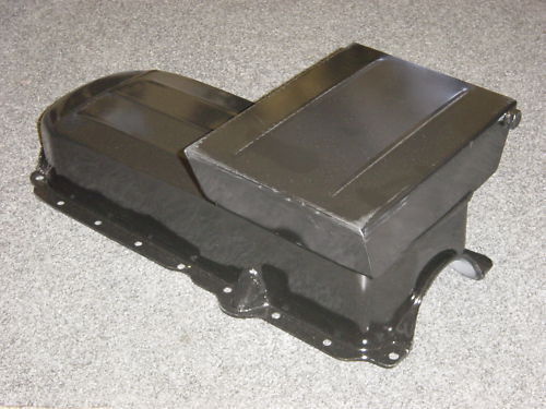 Rocket RP2202LH-RH Chev V8 350 Oil Pan For Torana Lh Lx Uc Rhs Dipstick Black Finish