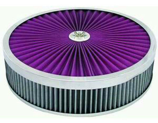 RPC RPCR2029x Chrome Super Flow Air Filter Assembly 14" x 3" Multi-Layer Cotton