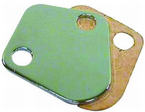 RPC RPCR2058 Chev BB 396-454 V8 Chrome Steel Fuel Pump Block Off Plate w/Gasket