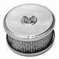 RPC RPCR2170 Chrome Steel Dish Style Air Cleaner Set w/ Paper Element & Raised Base fits 1Bbl & 2Bbl w/ 2-5/8" Neck 5" Steel Stud w/ Wing Nut Included Rp