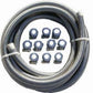 RPC RPCR2187 3/4" Id Stainless Steel Braided Fuel Line w/ Chrome Aluminium Hose Clamp Covers
