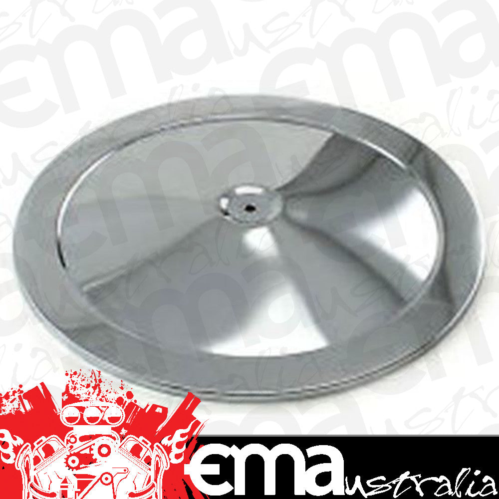 RPC RPCR2195T Round Muscle Car Style Air Cleaner Top 14' Diameter Chrome Plated Steel