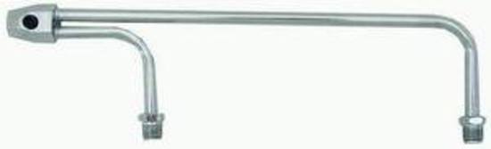 RPC RPCR2197x Chrome Steel Holley Fuel Line w/ Dual Metering Blocks 3/8" Tube Diameter 9-5/16" Centers
