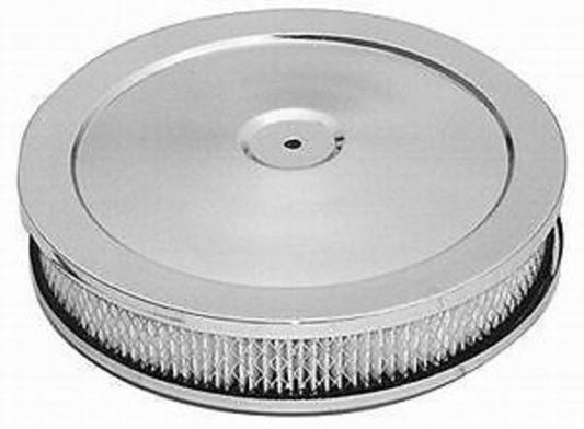 RPC RPCR2282 10" x 2" Chrome Steel Muscle Car Style Air Cleaner Raised Base