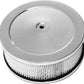 RPC RPCR2292 6-3/8" x 2-1/2" Chrome Steel Muscle Car Style Air Cleaner w/ Raised Base & Paper Element fits Single Quad Carburettors w/ 5-1/8"Neck Steel Stud