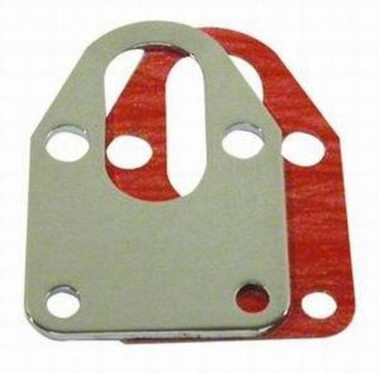 Racing Power Company (RPC) RPCR2310 RPC Chrome Steel Fuel Pump Mounting Plate Including Gasket Plain Finish suit SB Chev 283 - 400