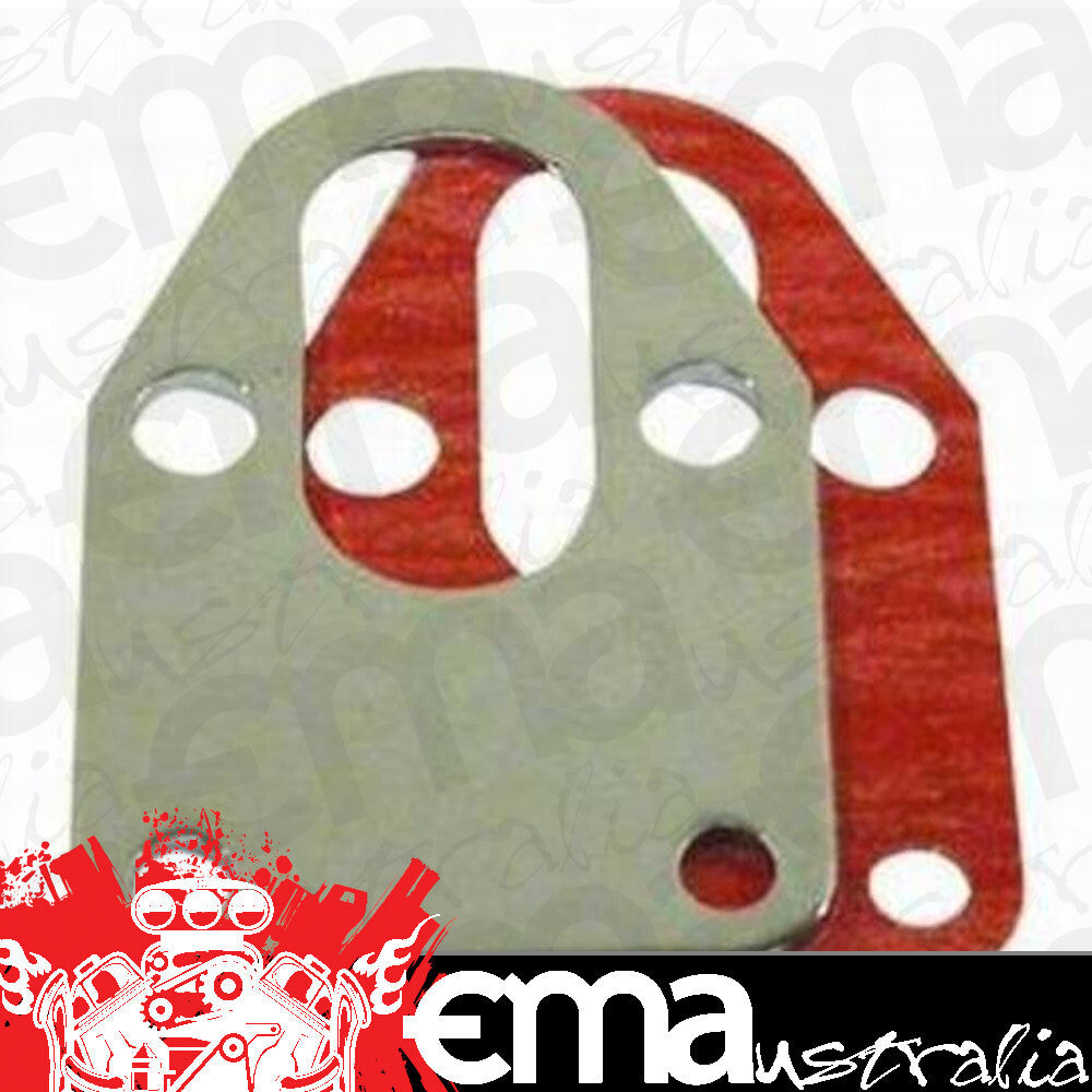 RPC RPCR2310 Chrome Steel Fuel Pump Mounting Plate Including Gasket Plain Finish suit SB Chev 283 - 400