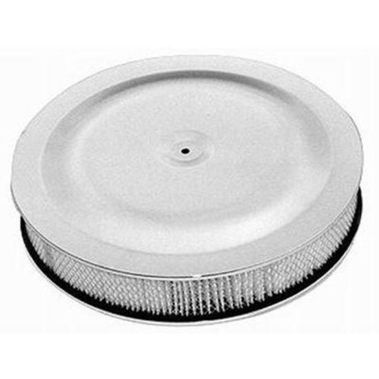 RPC RPCR2382 Round Race Car Style Air Cleaner Set 14' x 3' fits Single Quad Carburettors Chrome Plated Steel Top