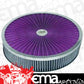 RPC RPCR2427x Round Super Flow Air Cleaner Set 14' x 4' Chrome Plated Aluminum Trimmed Top Off-Set Chrome Plated Steel Base
